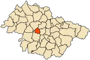 Localizarea comunei în cadrul provinciei