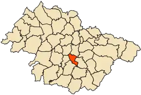 Localizarea comunei în cadrul provinciei