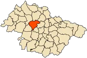 Localizarea comunei în cadrul provinciei