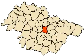 Localizarea comunei în cadrul provinciei