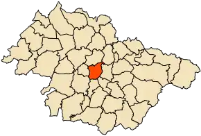 Localizarea comunei în cadrul provinciei