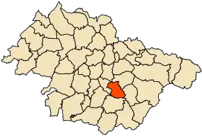 Localizarea comunei în cadrul provinciei