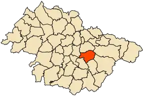 Localizarea comunei în cadrul provinciei