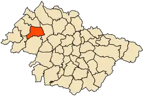 Localizarea comunei în cadrul provinciei