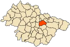 Localizarea comunei în cadrul provinciei