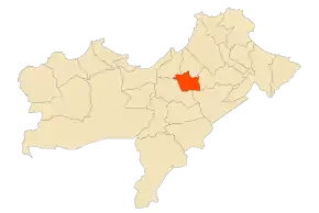 Localizarea comunei în cadrul provinciei