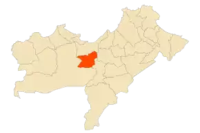 Localizarea comunei în cadrul provinciei