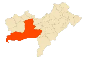 Localizarea comunei în cadrul provinciei