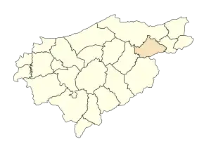 Localizarea comunei în cadrul provinciei