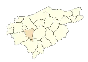 Localizarea comunei în cadrul provinciei