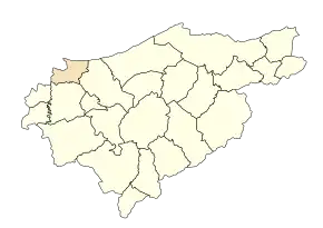 Localizarea comunei în cadrul provinciei