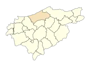 Localizarea comunei în cadrul provinciei