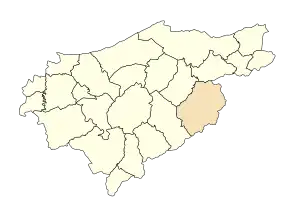 Localizarea comunei în cadrul provinciei