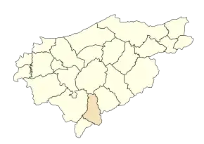 Localizarea comunei în cadrul provinciei