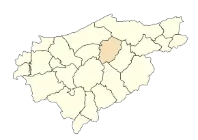 Localizarea comunei în cadrul provinciei