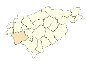Localizarea comunei în cadrul provinciei