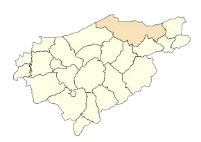 Localizarea comunei în cadrul provinciei