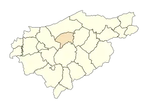 Localizarea comunei în cadrul provinciei