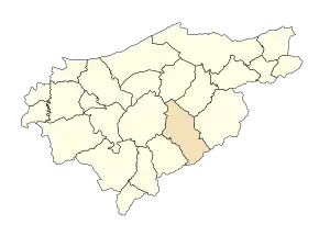 Localizarea comunei în cadrul provinciei