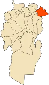 Localizarea comunei în cadrul provinciei