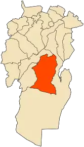 Localizarea comunei în cadrul provinciei