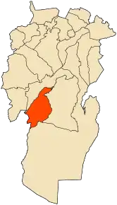 Localizarea comunei în cadrul provinciei