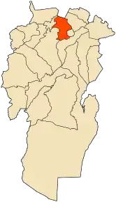 Localizarea comunei în cadrul provinciei