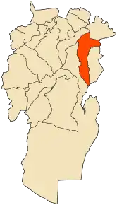 Localizarea comunei în cadrul provinciei