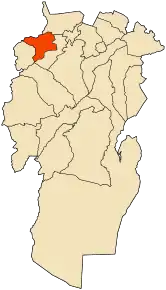 Localizarea comunei în cadrul provinciei