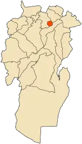 Θέση της Χενσέλα στην ομώνυμη επαρχία