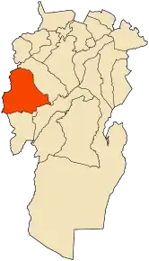 Localizarea comunei în cadrul provinciei