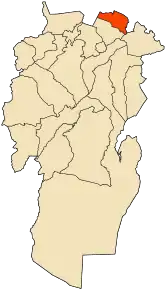 Localizarea comunei în cadrul provinciei