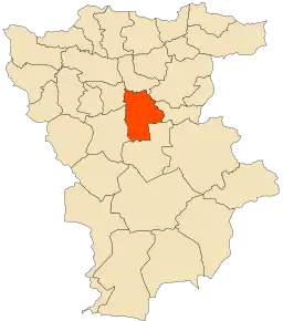 Localizarea comunei în cadrul provinciei