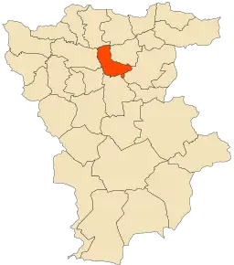 Localizarea comunei în cadrul provinciei