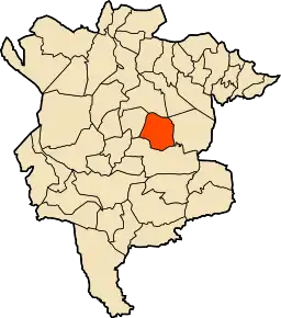 Poziția localității Khoubana