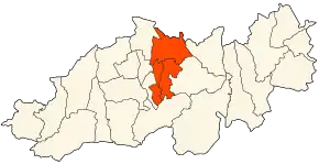 Localizarea districtului în cadrul provinciei