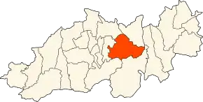 Localizarea comunei în cadrul provinciei