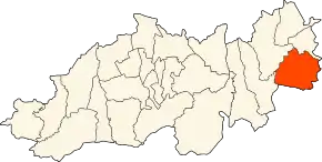 Localizarea comunei în cadrul provinciei