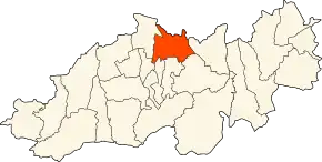 Localizarea comunei în cadrul provinciei