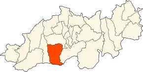Localizarea comunei în cadrul provinciei