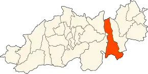 Localizarea comunei în cadrul provinciei