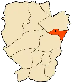 Η θέση της Μεσριά στην επαρχία Ναάμα