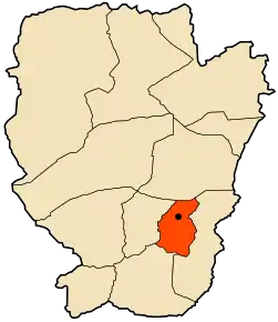 Poziția localității Tiout