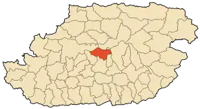 Localizarea comunei în cadrul provinciei