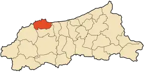 Θέση του Τζιτζέλ στην ομώνυμη επαρχία