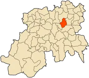 Poziția localității Bouskene