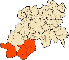 Poziția localității Chahbounia