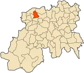 Θέση της Μεντέα στην ομώνυμη επαρχία