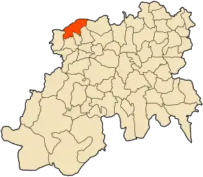 Poziția localității Tamesguida