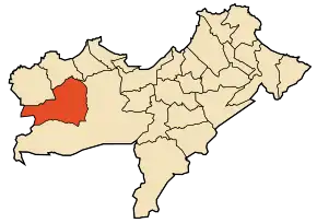 Localizarea comunei în cadrul provinciei